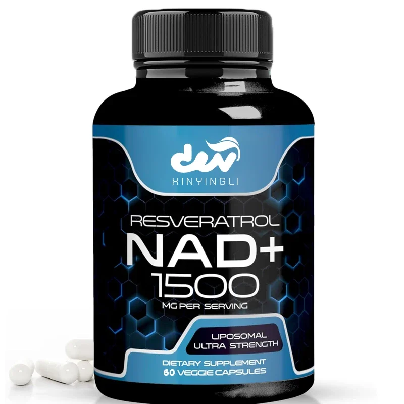 Liposomal NAD+supplements resveratrol, NAD Plus promotes - supports cellular health, endurance, and healthy aging