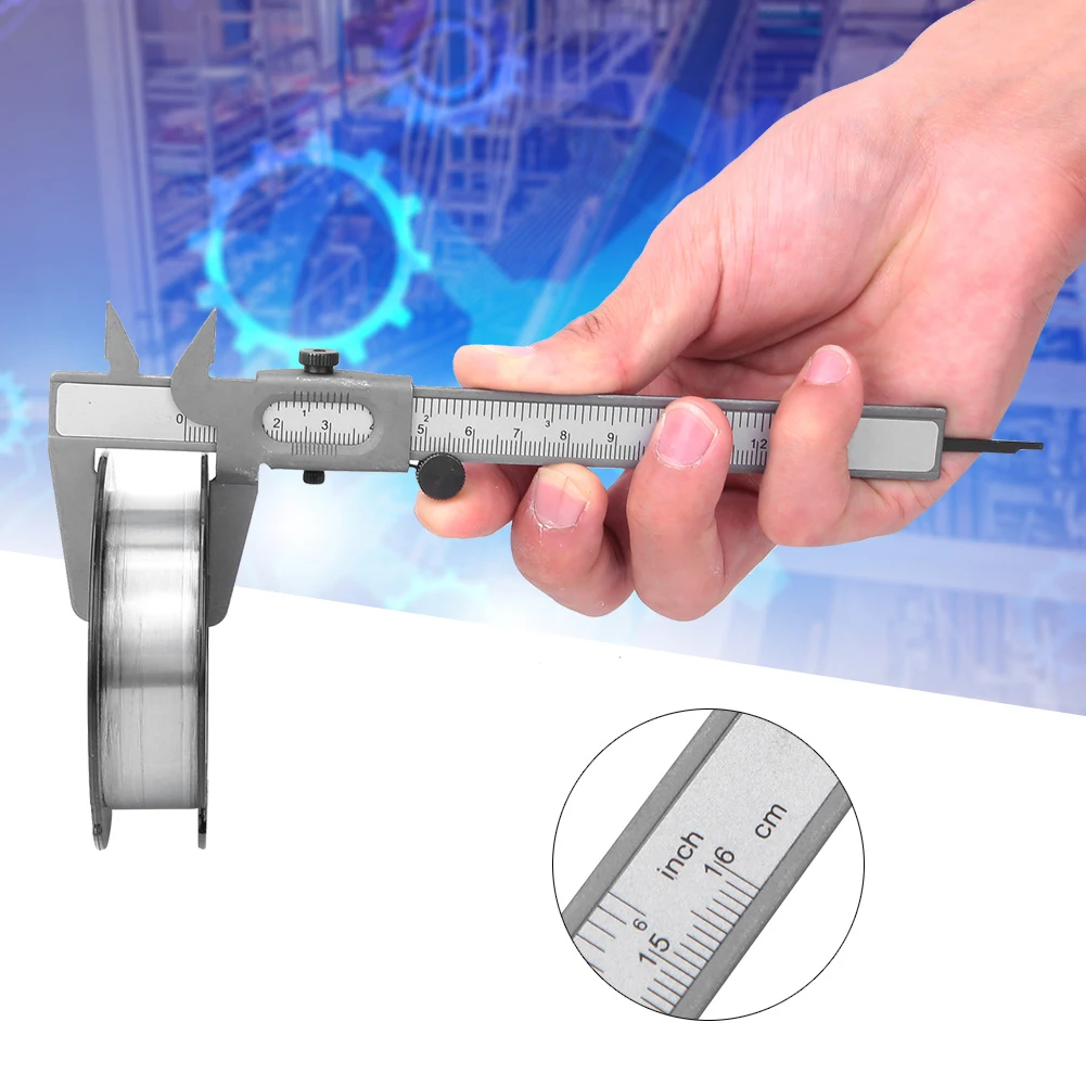 Measuring Caliper Tools Micrometer Gauge High Precision Metal Vernier Caliper Manual Measuring Caliper Tools Micrometer Ruler