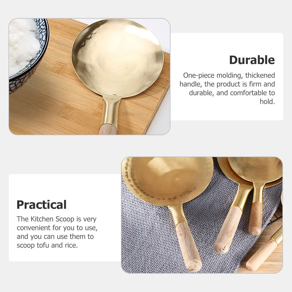 

Tofu Brain Spoon Kitchen Gadgets Multi use Food Practical Rice Scoops Cooking Scoops Sturdy Design Easy to Use