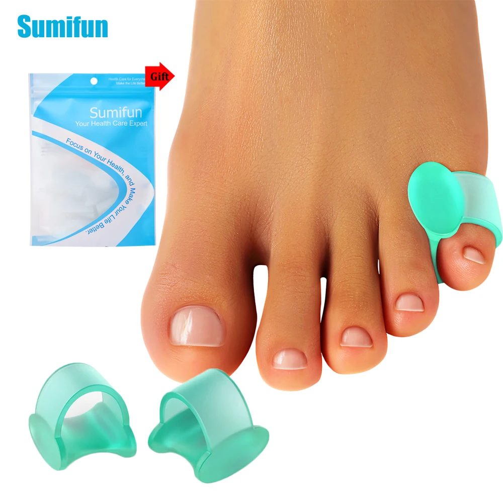 

2/4/6/10Pcs Sumifun Green Silicone Toe Protector Pad Dactylitis Orthotic Device Pointed Separator Little Finger Toe Curl Overlap