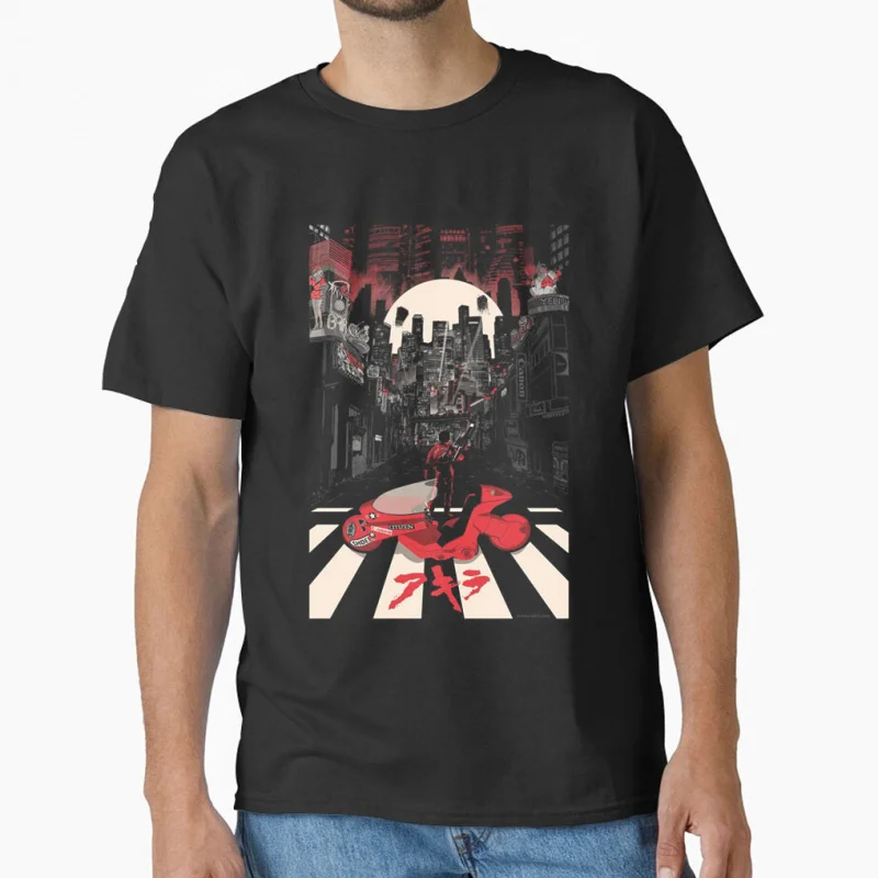 

80s Retro Manga Akira #0807 cyberpunk city explosion cyber mecha tokyo motor Otomo Katsuhiro Anime Gift T-shirt large size tops