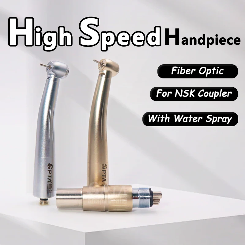 Air Turbine Clinical Handpiece Contra Angle high speed Dental LED Fiber Optic 6 hole coupling 3/4 Points tools