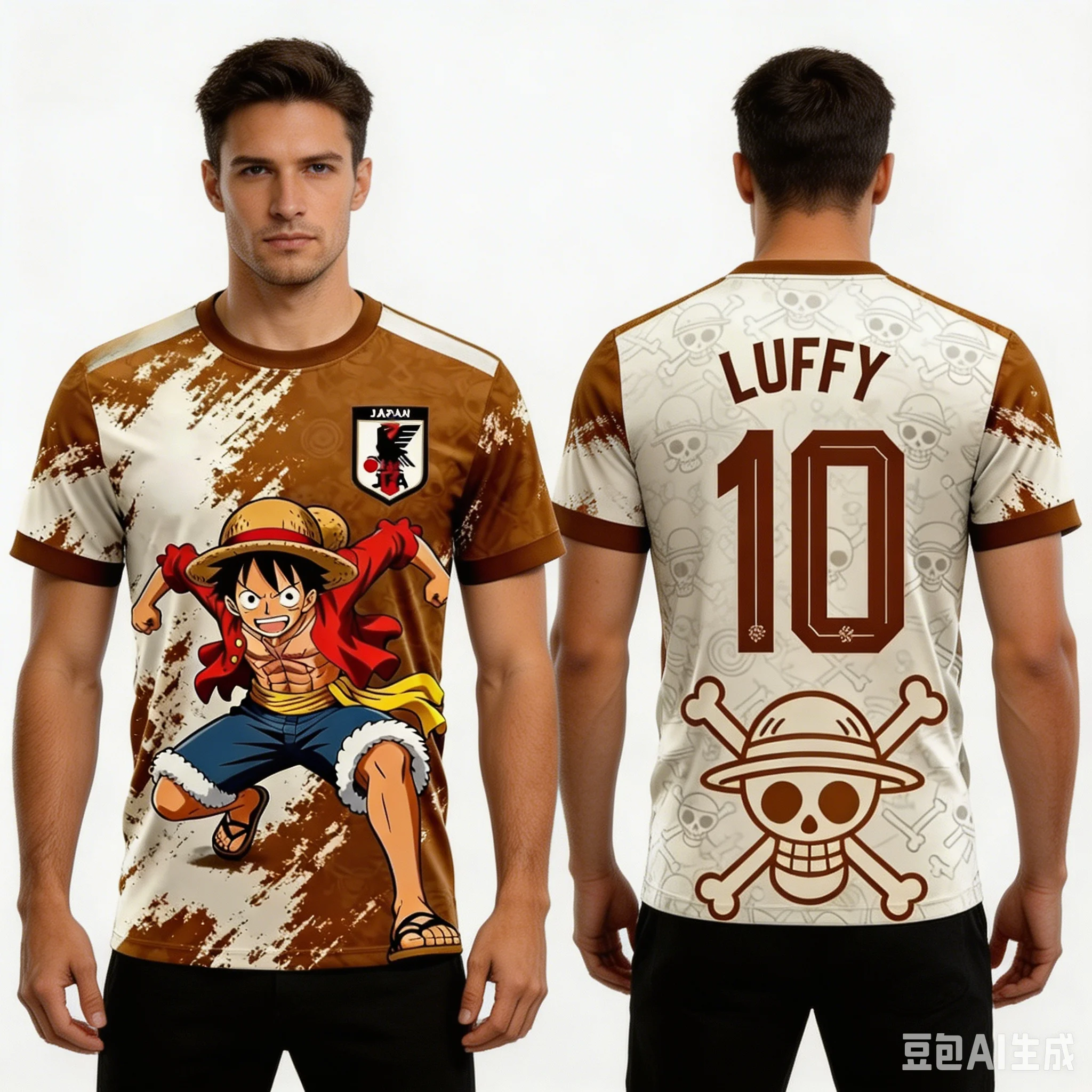 One Piece Luffy Football Jersey T-shirt 2026 Japan Men's Women Short Sleeve Adult Kids Casual Breathable Tee Shirt