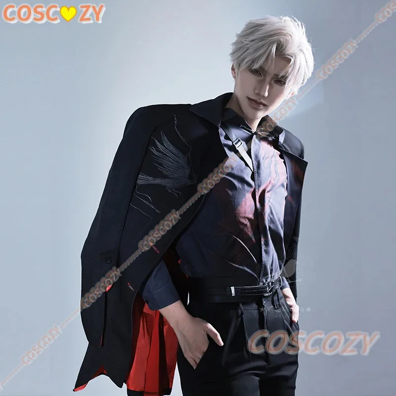 2025 22 jogo amor e espaço profundo sylus relentless conquistador cosplay traje masculino peruca carmesim véu uniforme onicominus parte de halloween