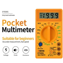 DT830G Multimeter Tester Handheld Multimetre Digital Multimeters Professional Multi Meter Multimetro Ohm Maltimeter Tools