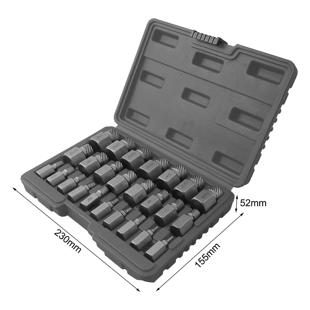 Efficiently Remove Stripped Screws and Bolts 25pcs MultiSpline Screw Extractor Set with Hex Head Bit Socket Wrench