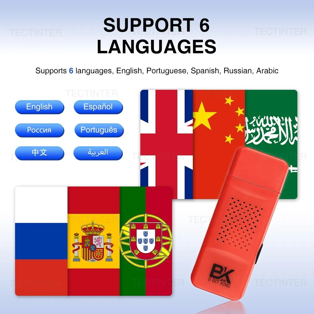 عصا ألعاب 8 بت كينج 4K HD TV لعبة فيديو وحدة تحكم مدمجة 3300 + ألعاب لـ PCE FC GBC GB وحدة تحكم ألعاب لاسلكية محمولة