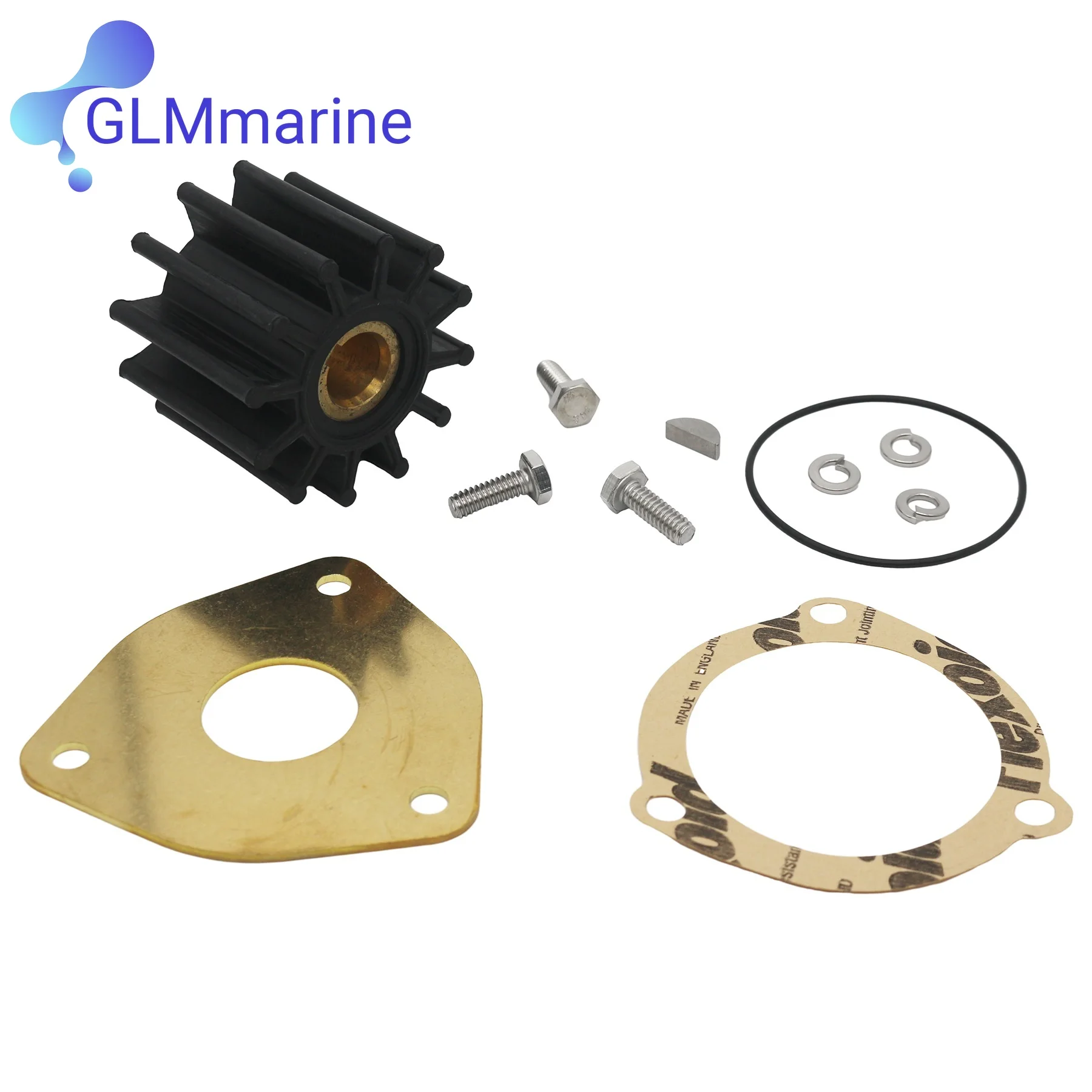 

23980 Flexible Water Pump Impeller Kit Fits for Sherwood Pumps GC1 GC4 GC5 G151 G155 G157 Inboard Engines Replaces 23981 15000