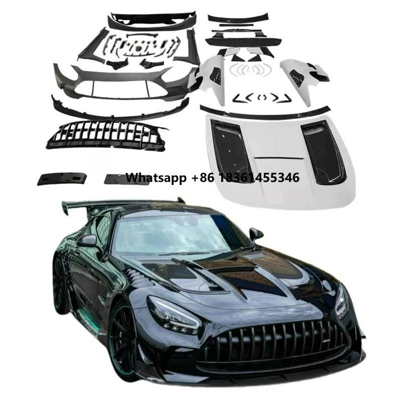 FOR AMGGT Easy-Install Upgrade Black Series PP+Dry Carbon Fiber Body Kit Top-Tier