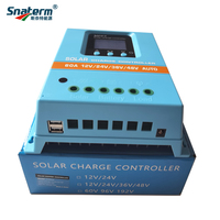 Snaterm MPPT 60A 80A 100A Solar Charge Controller 12V 24V 36V 48V LCD Display Solar Panel Battery Intelligent Solar Regulator