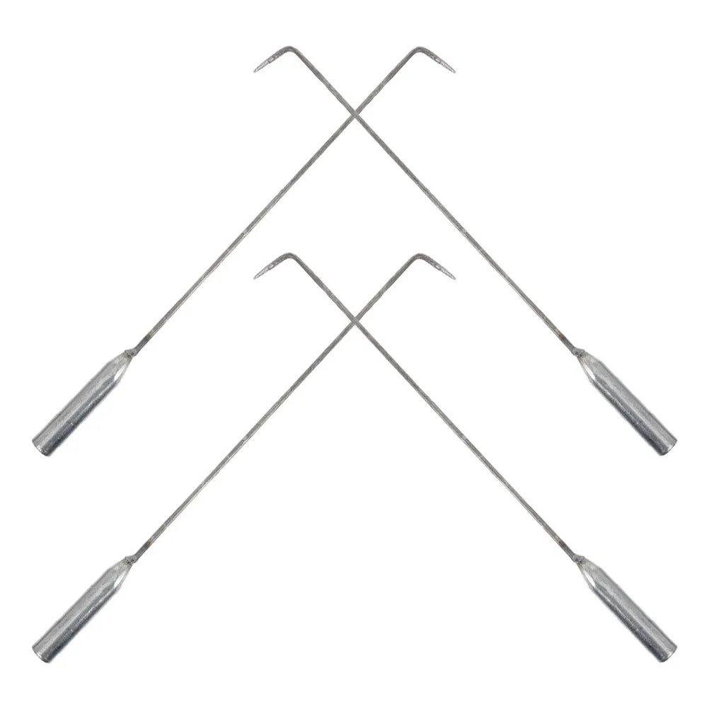 

4Pcs Heavy Duty Fire Poker Set Extra Long Coal Hook for Fireplace Wood Stove Fire Pit Campfire Indoor Outdoor Use Portable