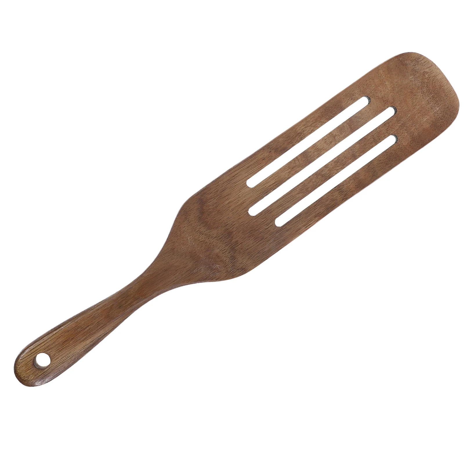 ملعقة مطبخ خشبية بمقبض طويل، سبورتل مشقوق لتحريك الخلط والقلي، ملعقة طبخ خشبية، تجهيزات المطابخ غير اللاصقة