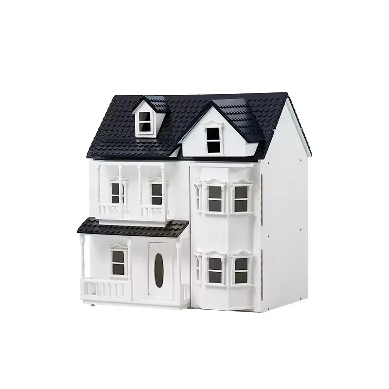 

【Best-selling】Wooden Villa Doll House Toddler DIY Doll House Furnished Toys Wooden Doll House Baby Toys Children