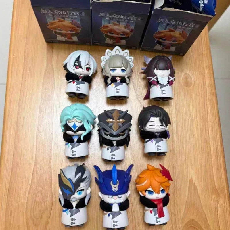Oryginalna figurka Genshin Fatui Harbinger Blind Box Mihoyo, dekoracja na biurko, model zabawka, prezent świąteczny, nowa pudełko z niespodzianką