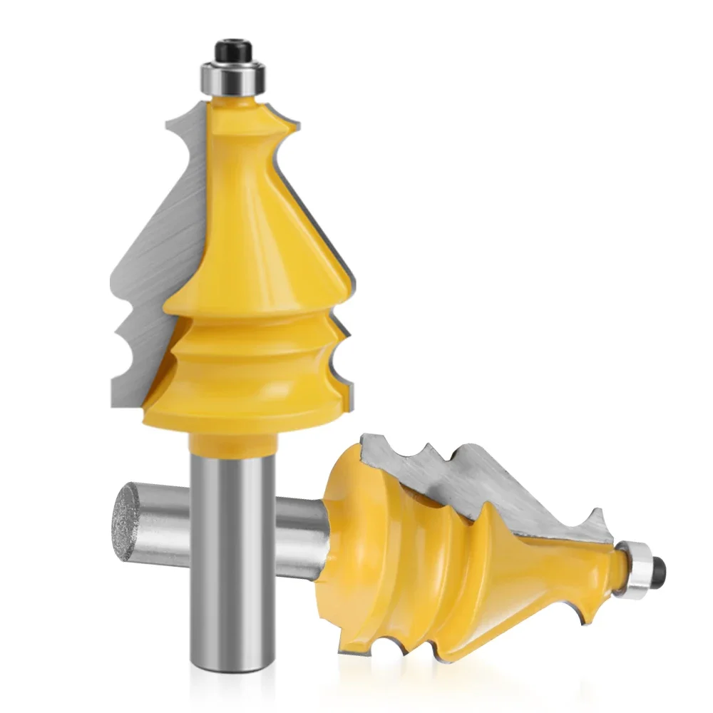 AURWOF 1 Stück 1/2" 12mm Schaft Halbrunder Bullnose-Fräser, Hartmetall-Holzkantenformer für Formgebung, Treppen- und Schrankverkleidungen – Detail 5