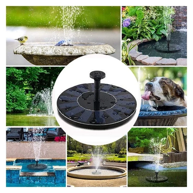 Solar Power Water Fountain Pump Solar Fontein Bird Fountain Water Floating Fountain Pond Garden Patio Decoration(16Cm)