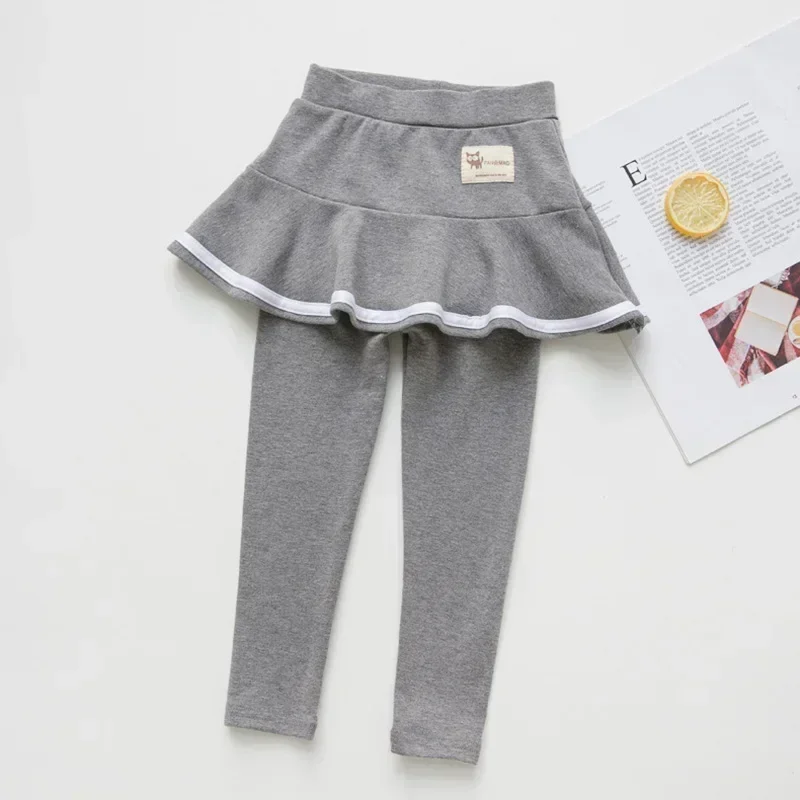 Spring Fall Girls Sport Legging Children Skirt Pants for 3-8 Years