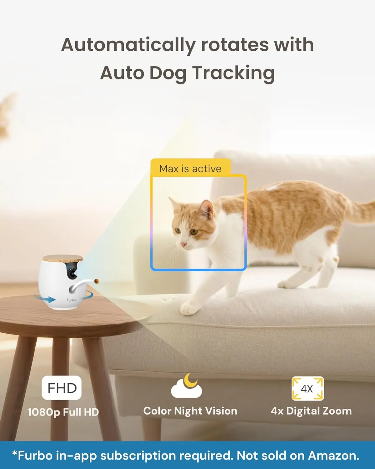 360° Cat Camera + Mini 2-Camera Bundle with Night Vision, Speaker & App Alerts (New Subscription Needed)