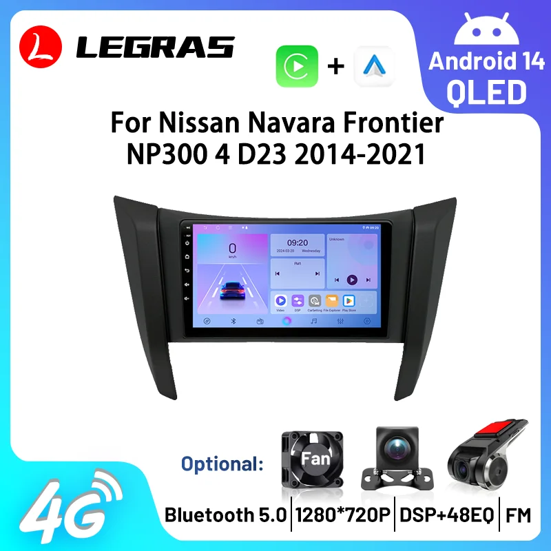 

Car Radio Multimedia Video Player Navigation Car Stereo For Nissan Navara Frontier NP300 4 D23 2014-2021 Android 14 Carplay 2Din