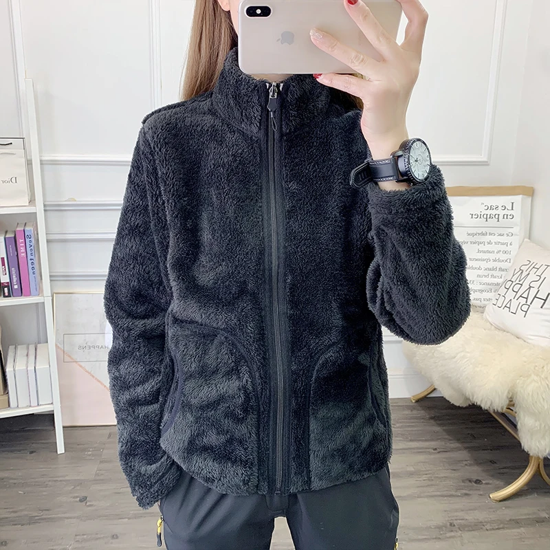 Winter Polar Fleece Coats for Women 2024 Autumn Warm Casual Outdoor Sportswear Hiking Jogging Yoga Lady Cardigan jacket Chaqueta