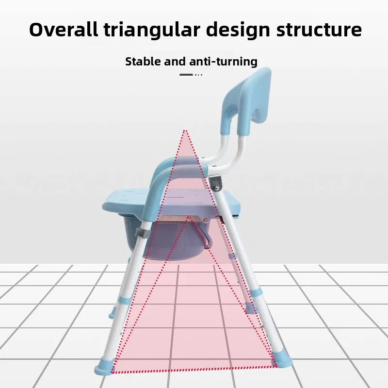 Bedside Commode for Seniors,Portable Toilet Chair for Adult with Arms&Removable Bucket,Adjustable Shower Chair for Inside Shower