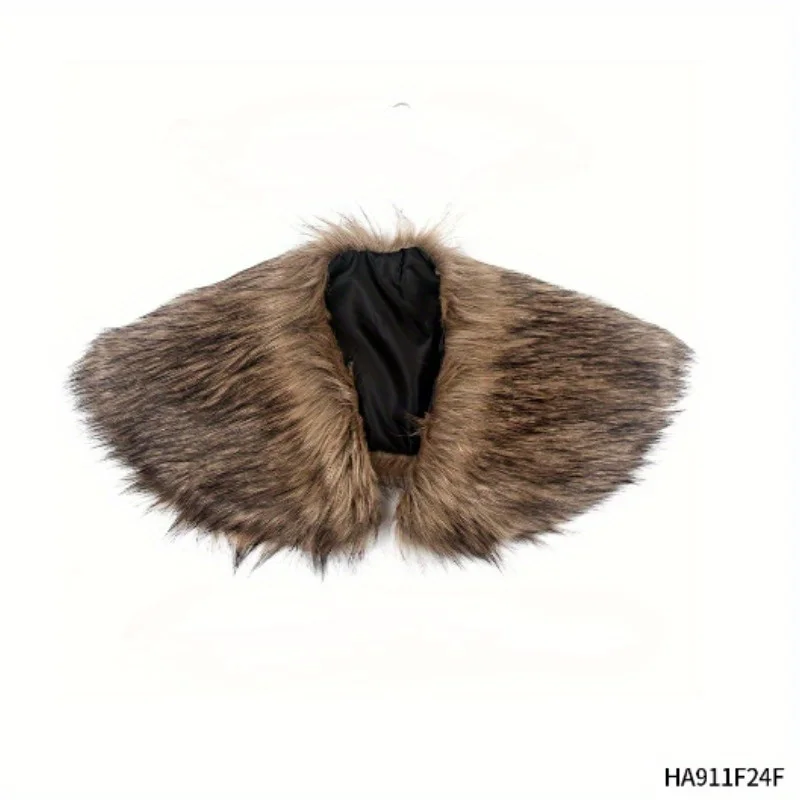 Unisex Viking faux fur cape shawl, warrior cape cosplay costume accessories image 3