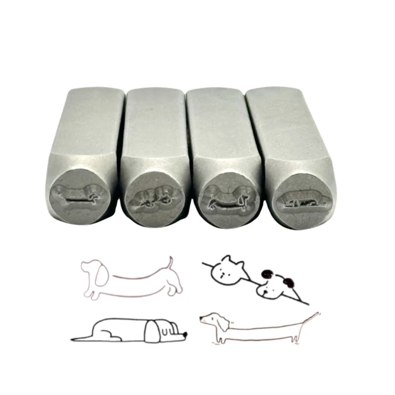 Lovely Dog Themed Metal Stamping Tool Set for Individualized Jewelry and Crafts