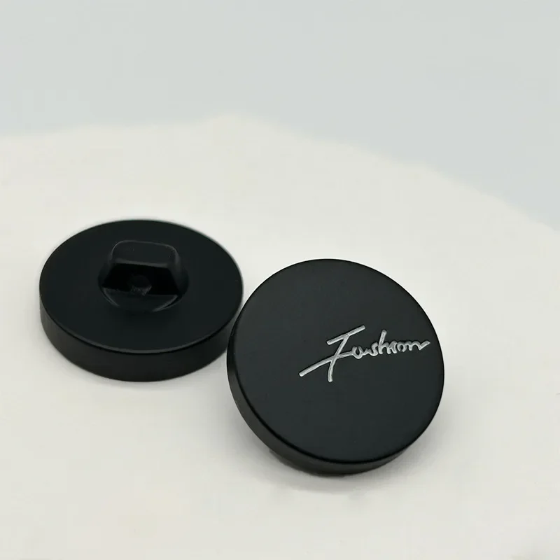 10pcs Black Fashion Buttons 15/20/25mm Round Smooth Resin Shank Buttons Apparel Sewing Accessories