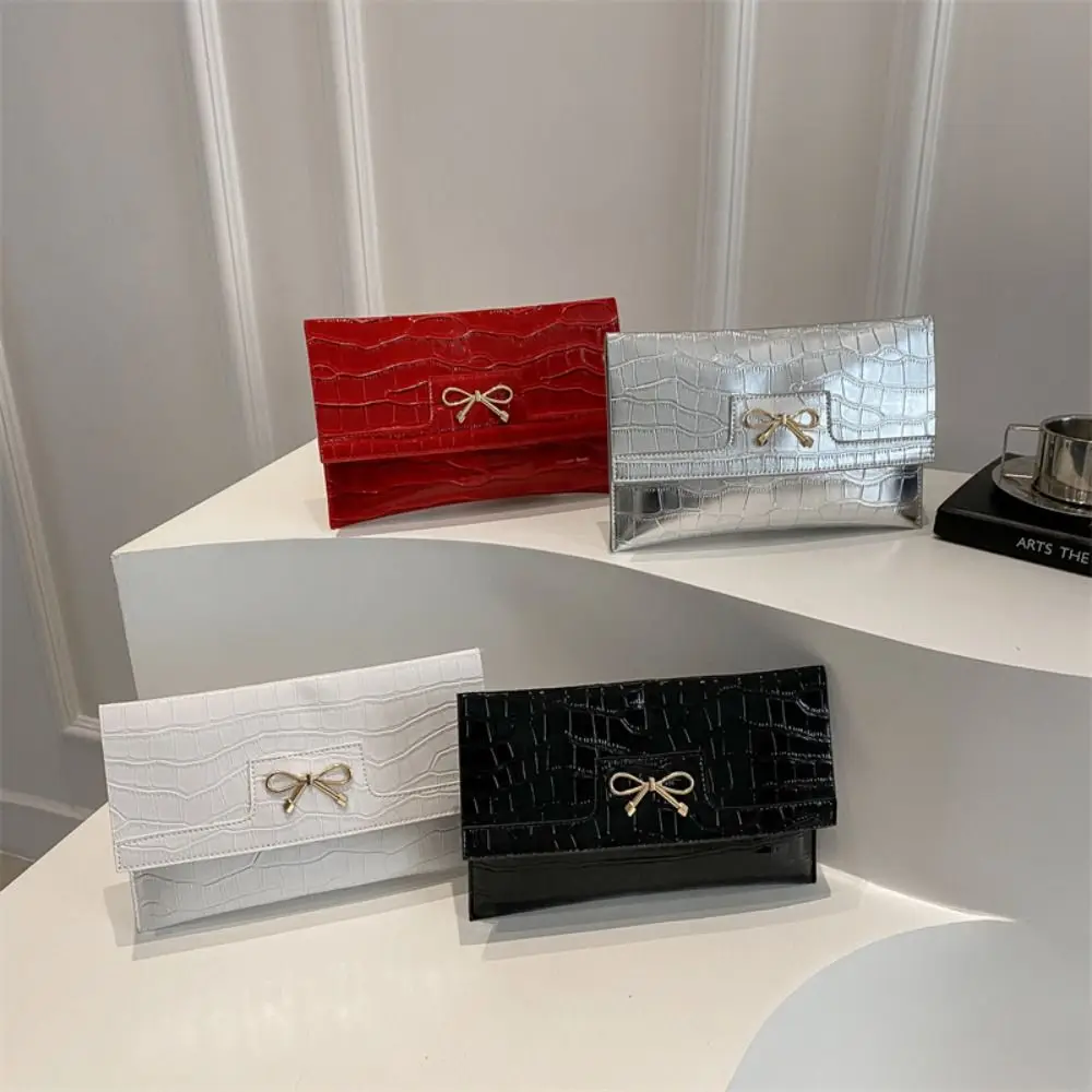 

Handbag Ladies Clutch Bag Wallet Stone Pattern Bow Envelope Bag Large Capacity Mobile Phone Pouch Evening Banquet Bag Office