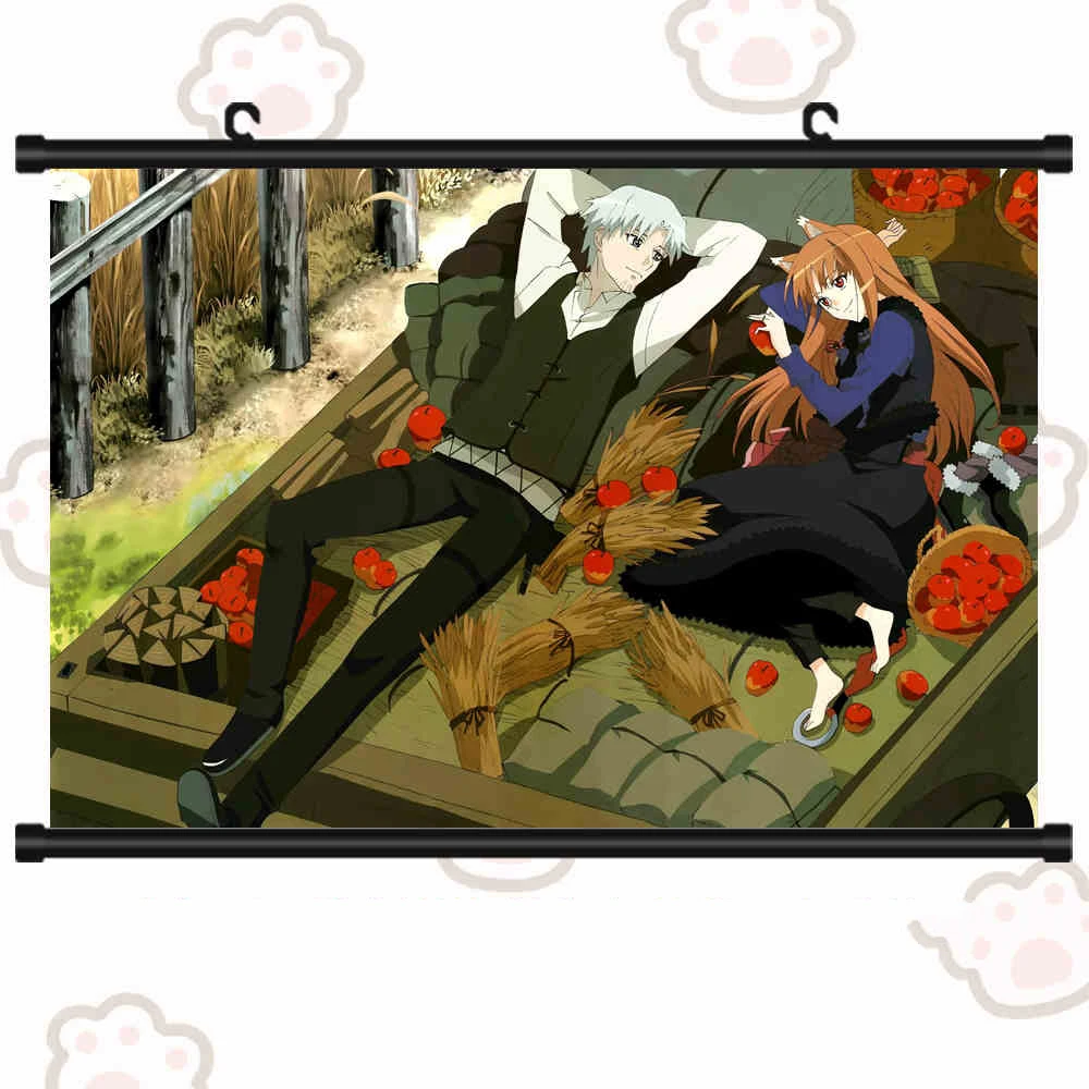 Anime Spice And Wolf: Merchant Meets The Wise Wolf Holo Kraft Lawrence Poster Cosplay Scroll Mural Wall Hang Poster Home Decor