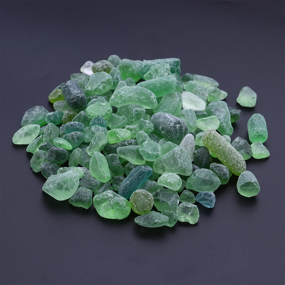 

500g Emerald Natural Crystal Stones Smooth Polished Pebbles For Fish Tank Aquarium Gardening Diy Crafts Gravel Ornament