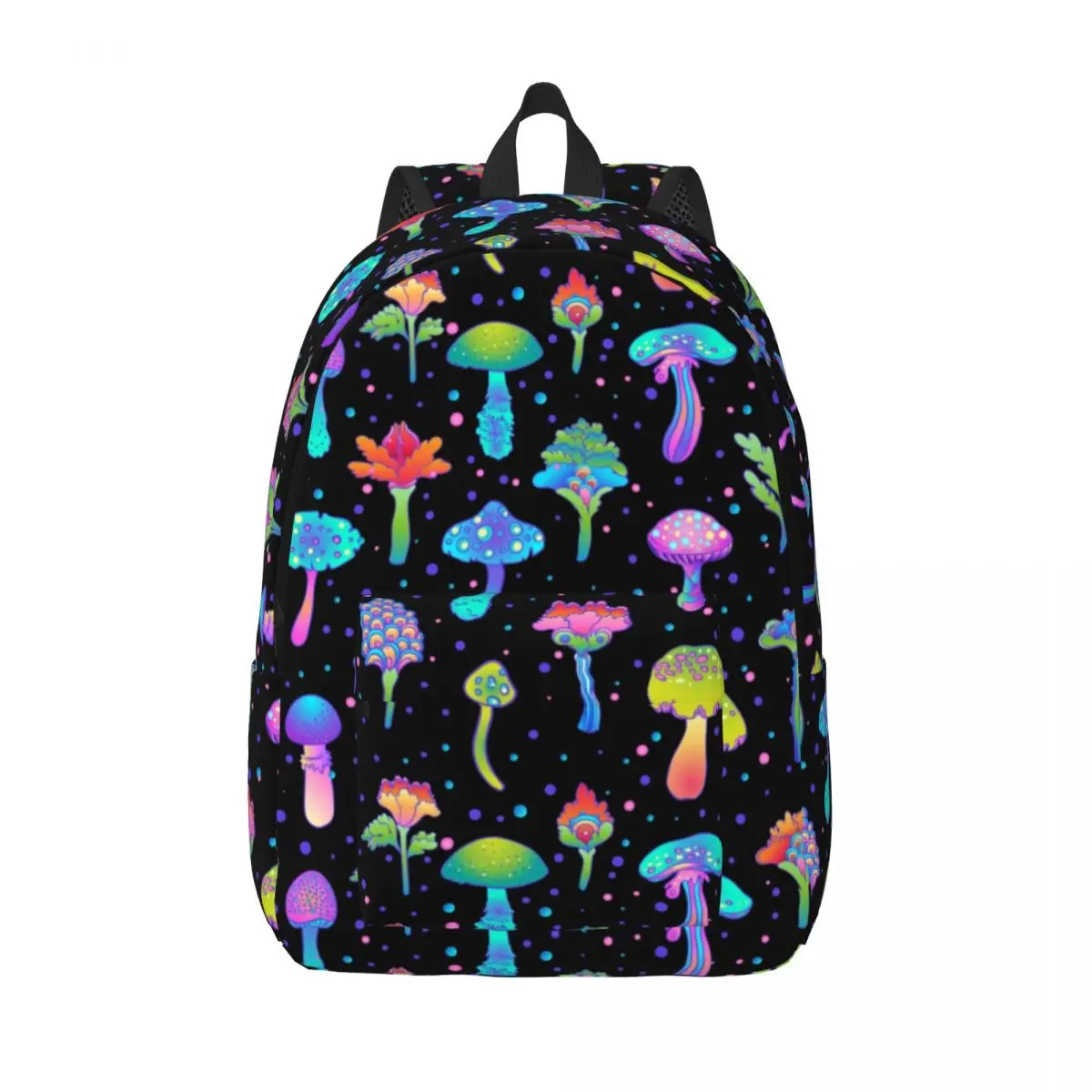 Psychedelic Magic Mushroom Canvas Backpacks for Women Men Waterproof College School Bag Printing Bookbags