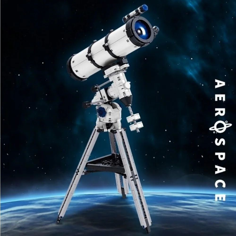 Astronomical Telescope Building Blocks Aerospace Culture Series Assembly Puzzle Toys Creative Desktop Decorations Party Gifts