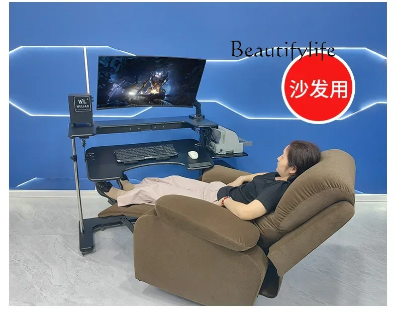 A  Computer desk bed notebook desktop computer desk bedside table lifting table lazy table cockpit suspension bracket