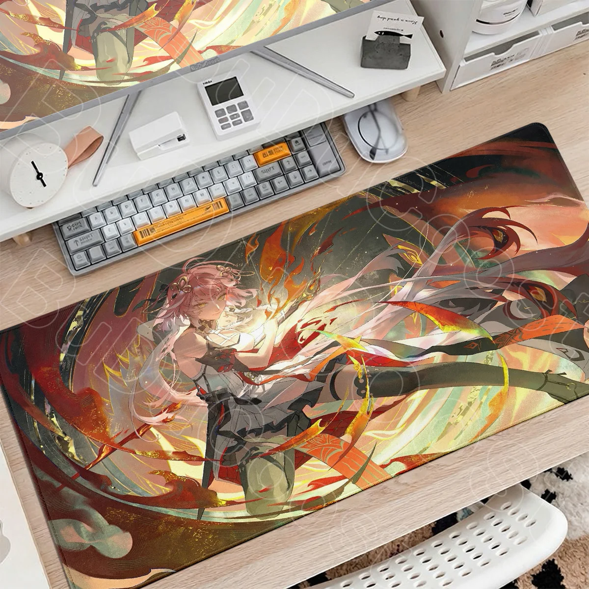 Large Computer Gaming Wuthering Waves Mouse Pad Home Bedroom Decoration Carpet 900x400mm Kawaii Changli Speed Keyboard Table Mat