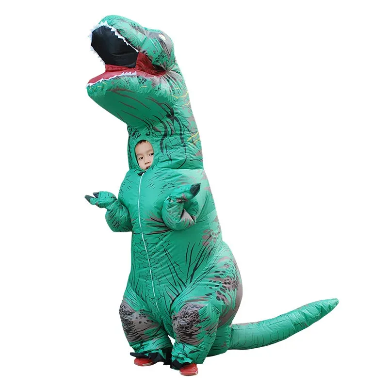 Dinosaur Inflatable Costume Fancy Mascot Anime Halloween Party Cosplay Costumes for Adult Kids Interesting Dino Cartoon Suit