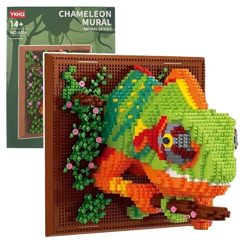 

3D Lizard Model Building Blocks Set DIY Puzzle Toy Gift for Adults Teens