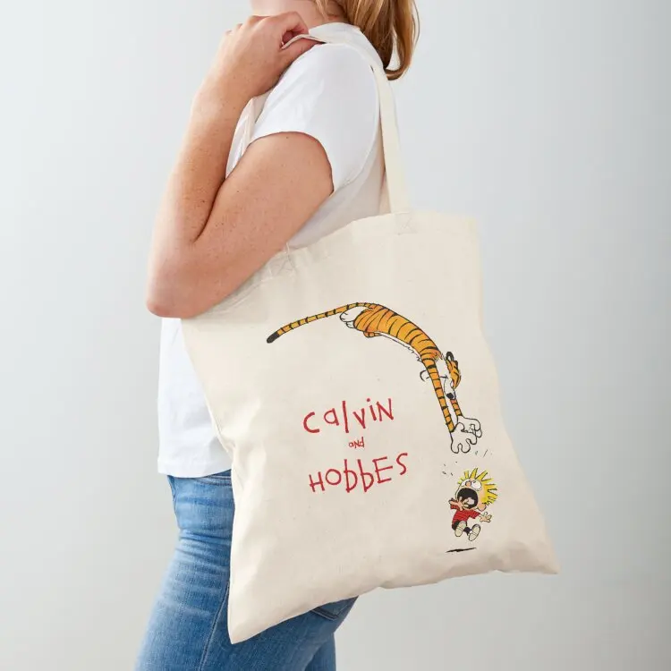 

Calvin and Hobbs Vintage Tote Bag Canvas bag for women cute pouch bag Gift tote
