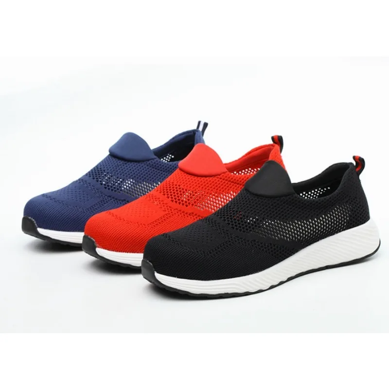 

Summer Mesh Lightweight Work Sneakers Steel Toe Men Women Work Safety Shoes Breathable Construction Shoes Work Boots Footwear