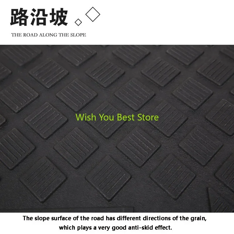 50*22*6cm Plastic PVC Road Slope Ramp Pad Portable Car Step Uphill Triangle Mat Curb Rubber