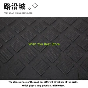 حصيرة خطوة بلاستيكية محمولة PVC للسيارة ، وسادة منحدر منحدر ، حصيرة فرامل مثلث ، طريق مطاطي ، 50 * 22 * 6 سم أعلى 8 مبيعات منحدر على الرصيف - رقم 2