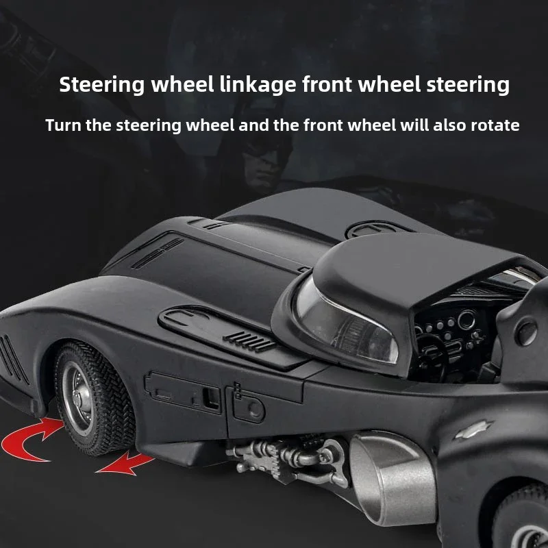 [CubeFun] 1:24 I989-BATMOBILE بات عربة سبيكة سيارة نموذج الصوت والضوء التراجع سيارات لعبة الأولاد جمع الحلي الهدايا