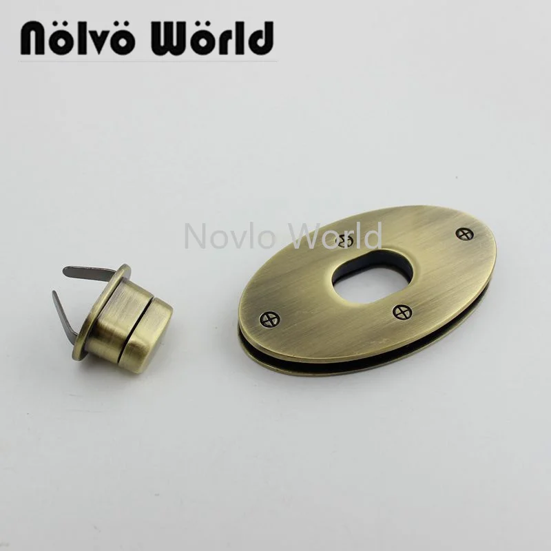 

Замки-защелки Nolvo World, 2-10 штук, 3 цвета, 67*38 мм, овальные, металлические, поворотные, для сумок, декоративные застежки-пряжки, аксессуары для декора