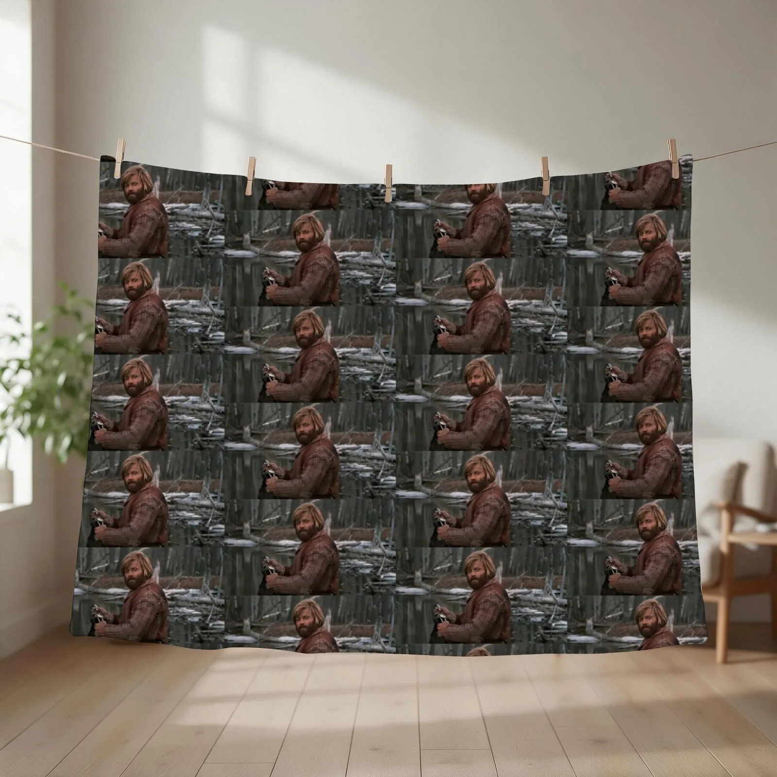 Jeremiah Johnson Nod of Approval Throw Blanket couch cozy soft plush fuzzy picnic outdoor blanket