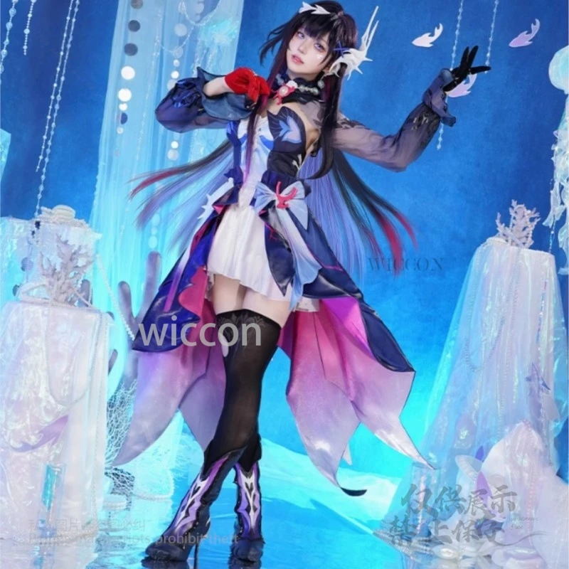 Game Honkai Star Rail Hysilens Cosplay Costume High Quality Outfits Full Set Dress Wig Women Halloween Party Role Playing XL