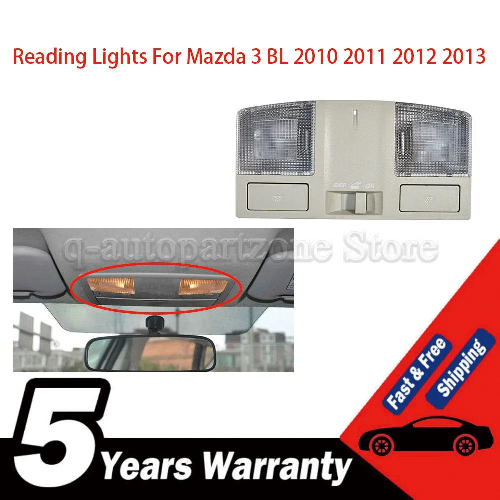 

Front Ceiling Lamp New Interior Roof Light Grey 12V Reading Lights Assembly Car Accessories For Mazda 3 BL 2010 2011 2012 2013