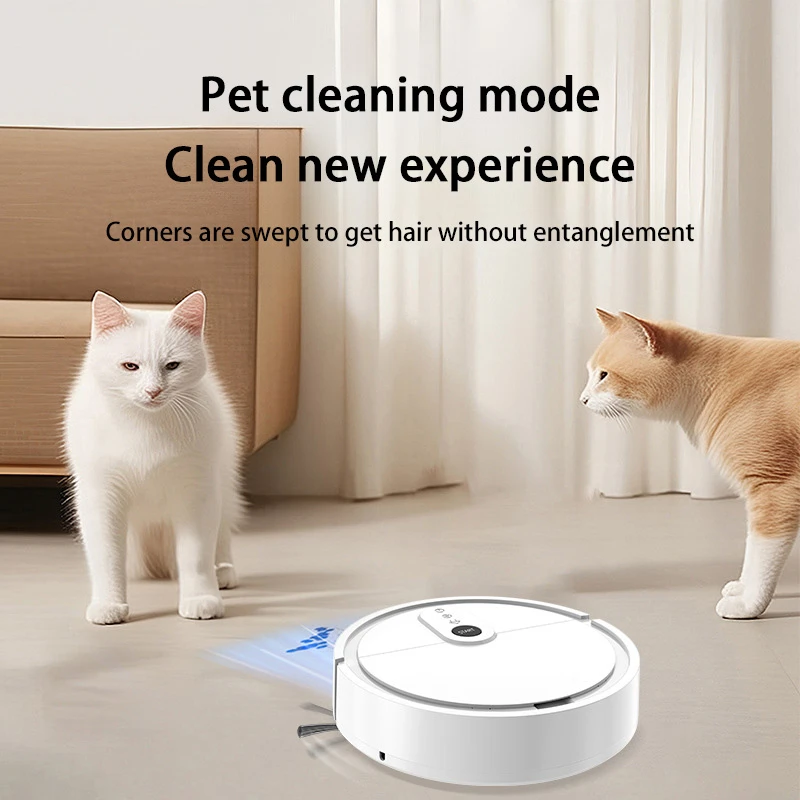 Robot Vacuum Cleaner 3-in-1 Electric Intelligent Pet Hair Cleaner Tool Usb Charging Convenient Mopping Household Home Machine