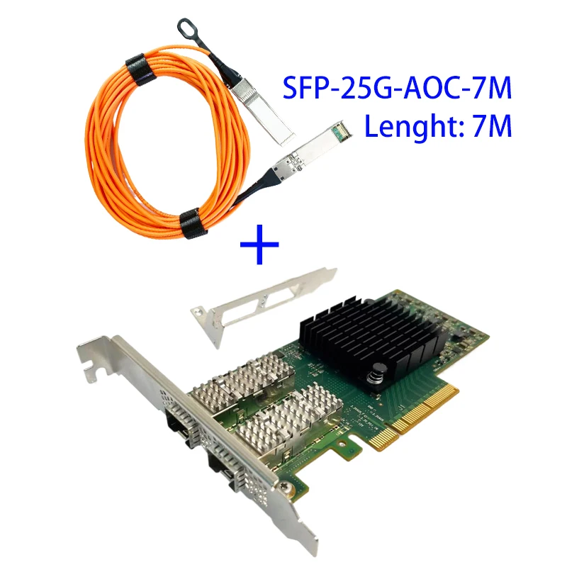 MCX4121A-ACAT CX4121 CX4111A Mellanox ConnextX-4 25Gigabit Ethernet-kaart PCI-E 3.0 NIC met 25G transceivermodule