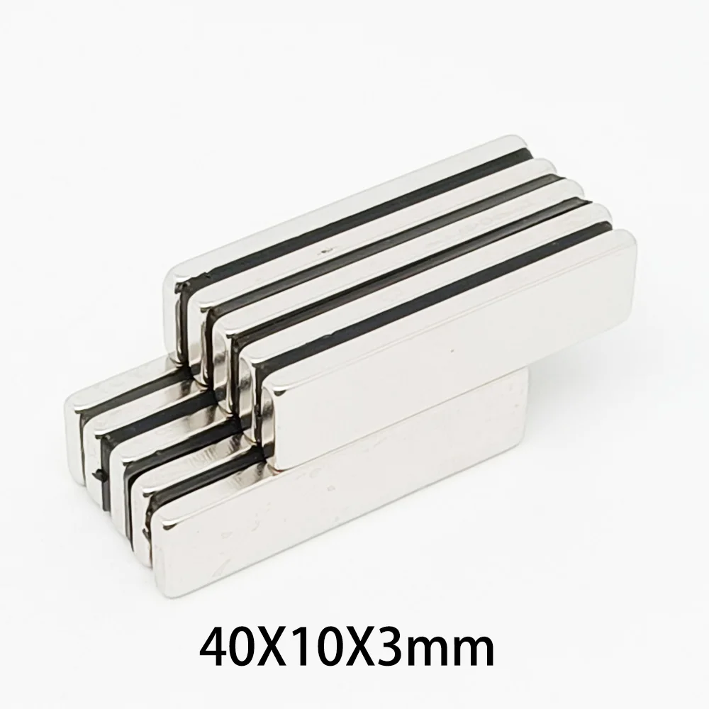 

2/5/10/20/30/50PCS 40x10x3mm Block Powerful Strong Magnetic Magnets N35 Quadrate Permanent NdFeB Magnet 40x10x3mm 40*10*3 mm