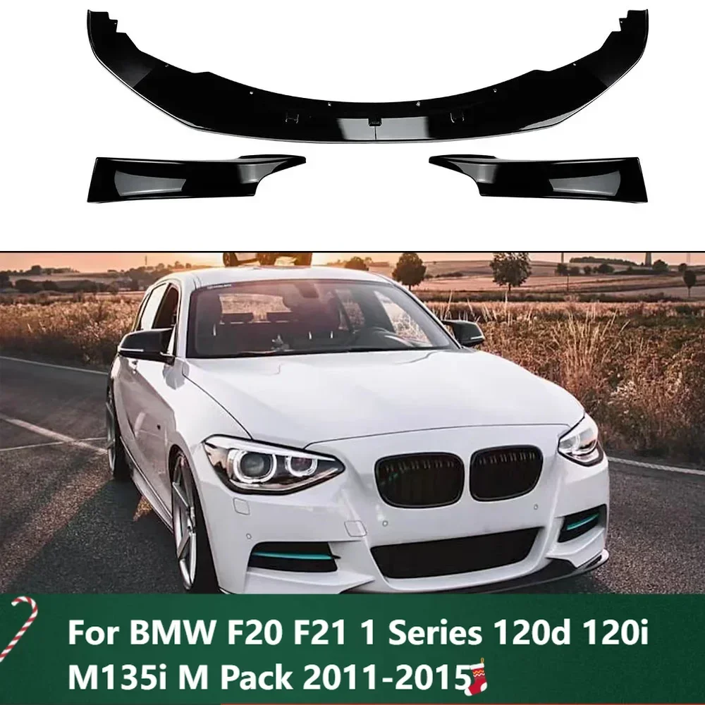 

New！Front Bumper Lip Spoiler Splitter Fog Lamp Grille Trim For BMW F20 F21 1 Series 120d 120i M135i M Pack 2011-2015 Pre-Lci Bod